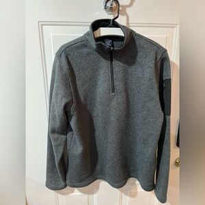 Charles River Apparel Men's Charcoal Zip-Up Sweater